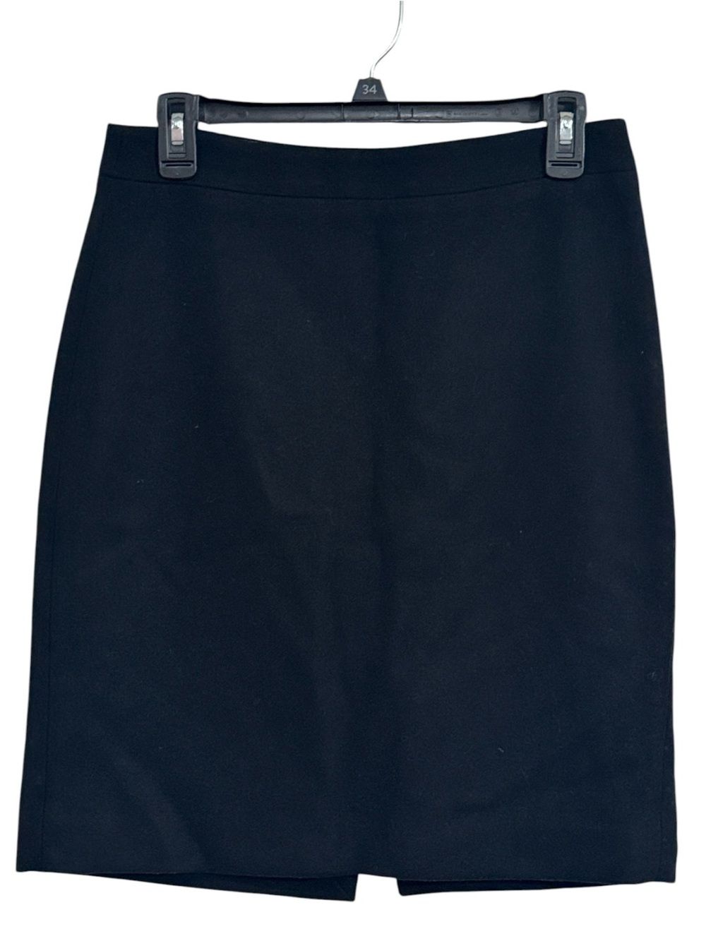 J.Crew Factory The Pencil Skirt Mini Wool Blend Skirt Black Preppy Twee size 4
